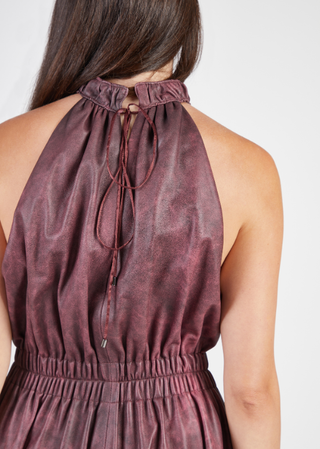 Distressed Leather Dress