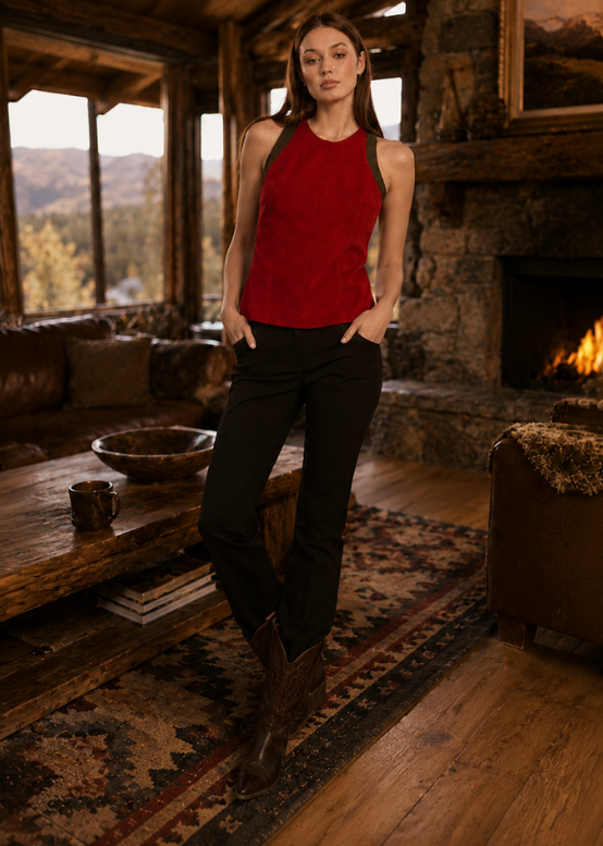 Red Suede Vest