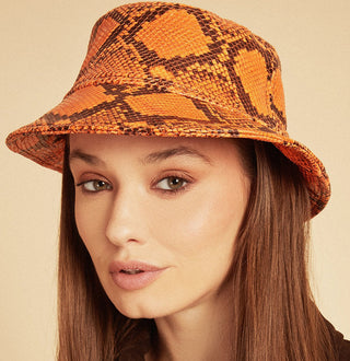 Orange Python Bucket Hat